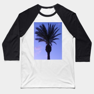 Single Palm Tree at Night Baseball T-Shirt